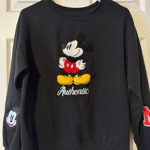 Disney Black Mouse Logo Crewneck Sweatshirt